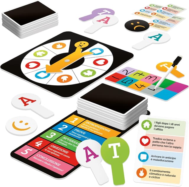 Detalle de Ludic “Dibattito Party” Vince chi convince! Il party game del Debate IT59742 (per 3–10 giocatori), Made in Italy