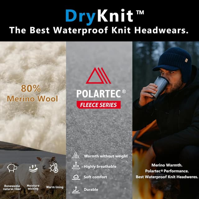 Thumbnail 2 de TOP-EX DryKnit Waterproof Beanie 80%