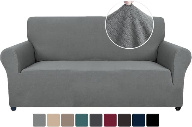 Detalle de Ystyle Copridivano 2 posti con braccioli elasticizzato antigraffio per gatti, grigio chiaro