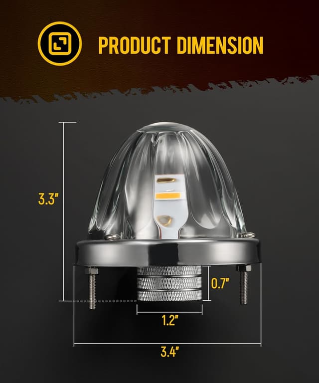Thumbnail 4 de Partsam Glass Watermelon Side Marker 2pcs 🚚
