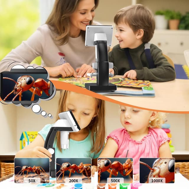 Thumbnail 4 de APOICK Microscopio digitale 4,3 display 8 luci