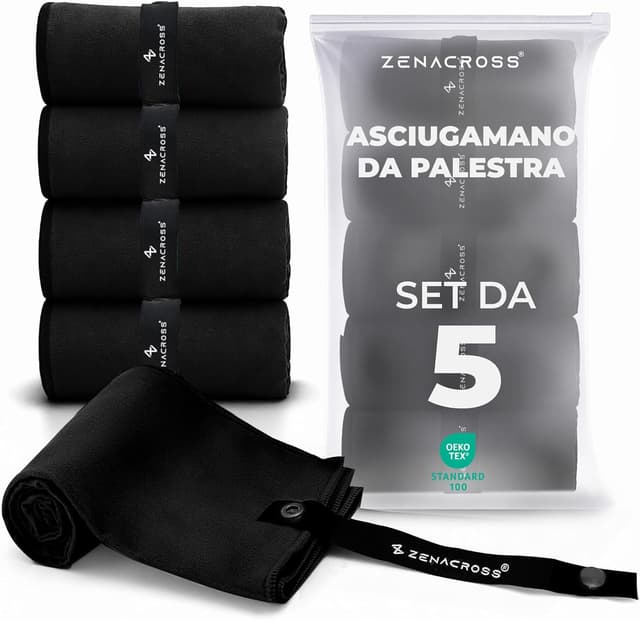 Imagen de Zenacross Asciugamano Microfibra 40x77 cm set 5 en OfertitasTOP