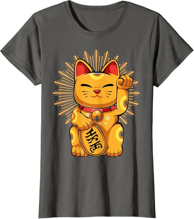 Detalle de Maneki Neko Chat Chanceux T-Shirt