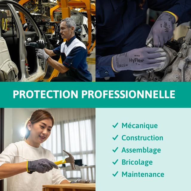 Thumbnail 2 de Ansell HyFlex 48-102 Gants de travail ultrafins taille 2XL