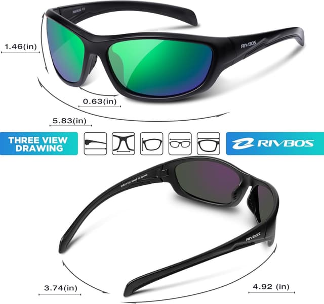 Detalle 2 de RIVBOS Sonnenbrille RB832 mit UV400 Schutz