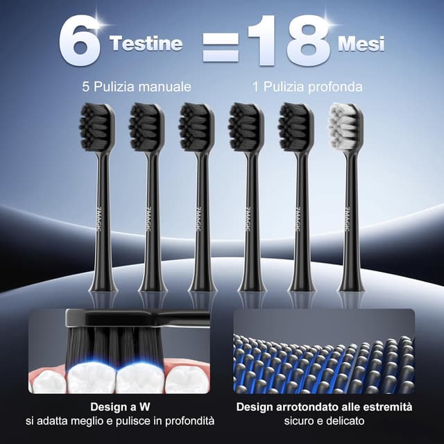 Detalle 2 de 7MAGIC Spazzolino sonico, 40.000 VPM