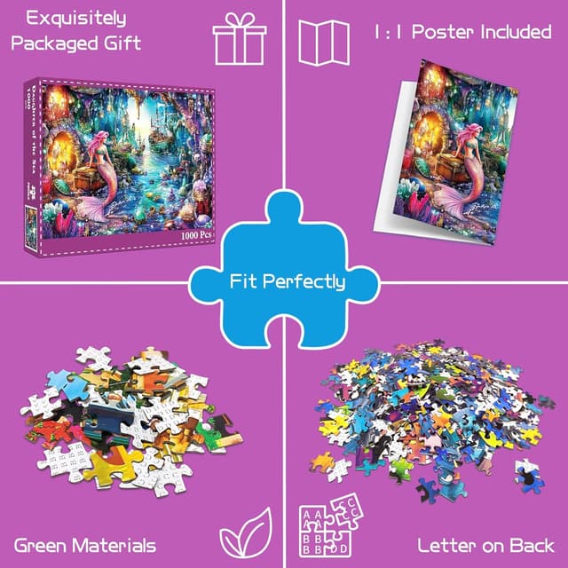 Thumbnail 5 de Puzzle Meerjungfrau mit 1000 Teilen