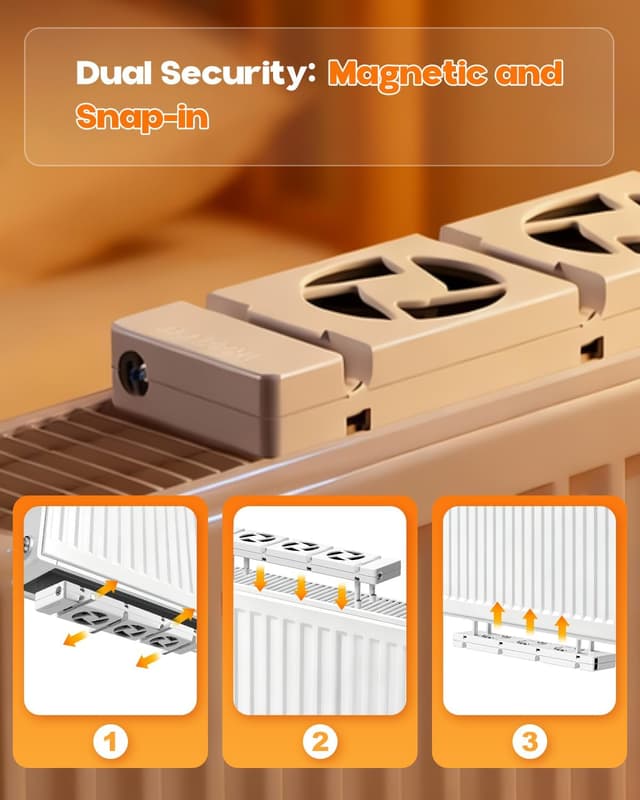 Thumbnail 5 de Heizkörper Ventilator 1 Stück leiser Lüfter zur Wärmeverteilung