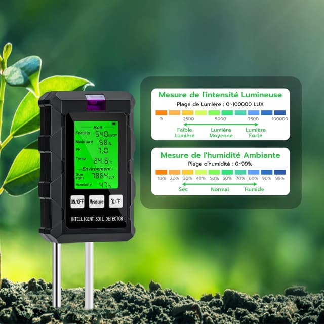 Thumbnail 3 de Wigearss Testeur 6 en 1 pH sol