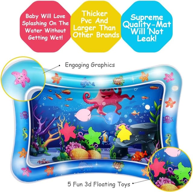 Detalle 2 de Aolso Tummy Time Mat, inflatable 3+ months