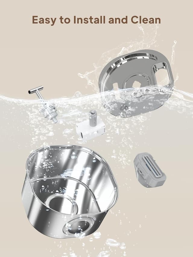 Thumbnail 6 de Voluas Edelstahl-Katzenbrunnen 3 Betriebsmodi