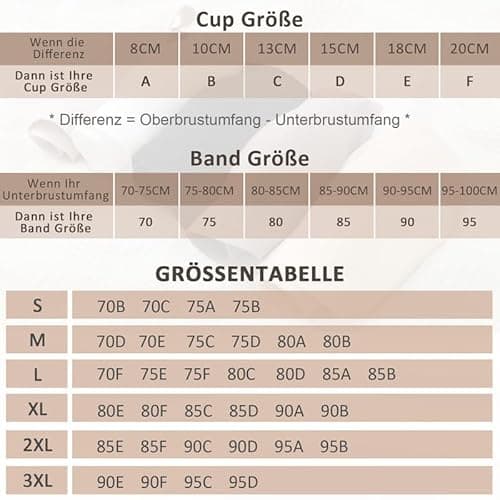 Detalle de Jiuday nahtloser BH ohne Bügel für große Brüste – gepolstertes Soft-Comfort Bustier mit breiten Trägern