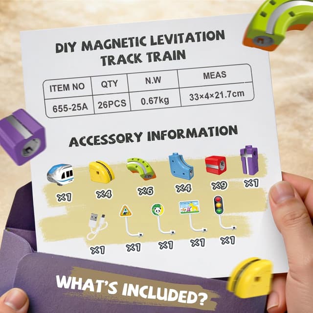 Detalle 2 de YESHIN Eisenbahn Elektrisch Cube Track Set