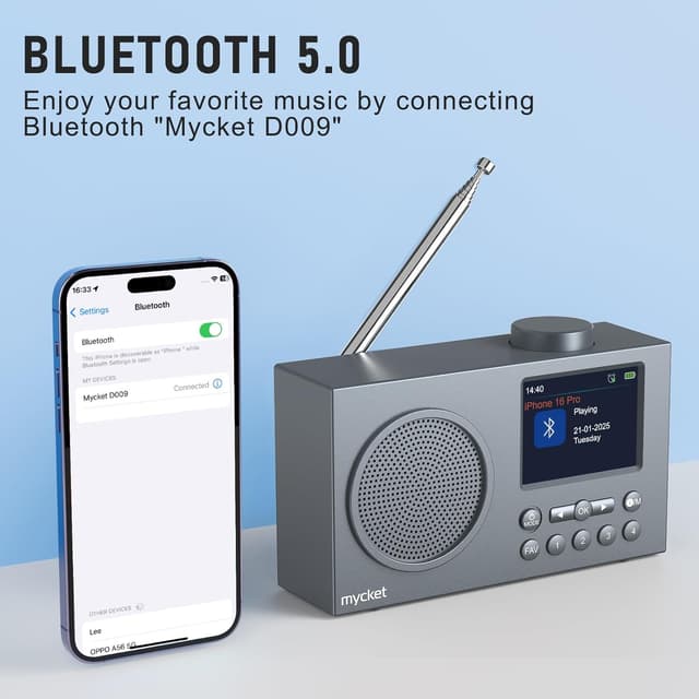 Detalle 2 de Mycket Radio DAB+ portable 2,4 pouces