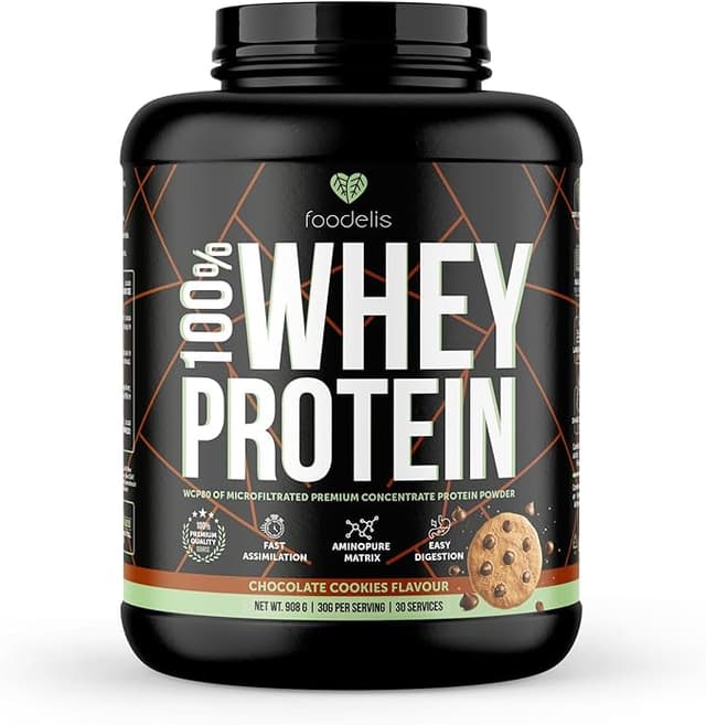 Imagen de Foodelis 100% Whey Protein 🍫 - Proteína de Suero Premium, 908g en OfertitasTOP