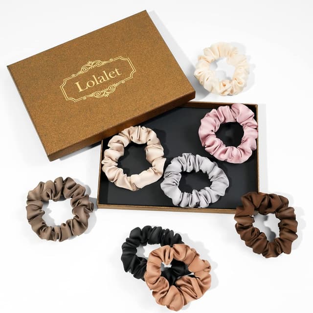 Imagen de Lolalet Scrunchies per Capelli 8 pezzi 🎀 en OfertitasTOP