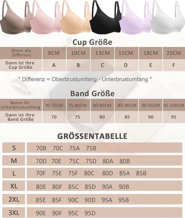Thumbnail 5 de Jiuday Still BH ohne Bügel Große Brüste