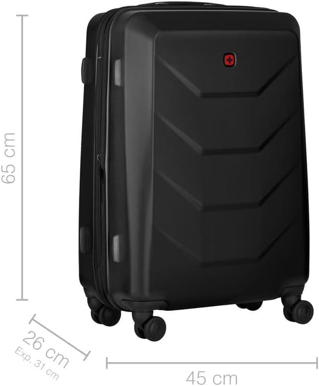 Detalle 2 de Wenger Prymo Medium hardside case with 4 wheels (612537) – black, 59 (67) L
