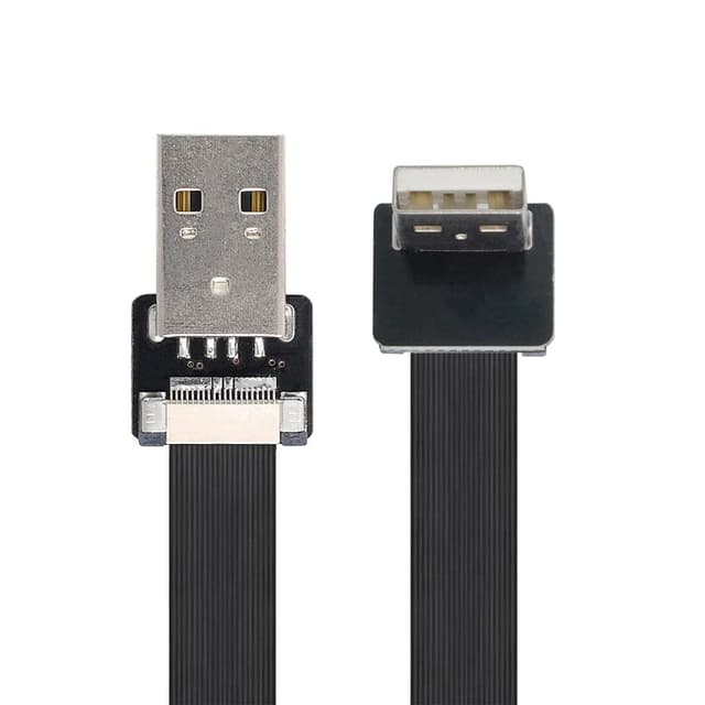 Detalle 2 de USB 2.0 Flachkabel 90° (nach oben abgewinkelt) von chenyang – 20 cm Verlängerung/Adapter zum Anschluss