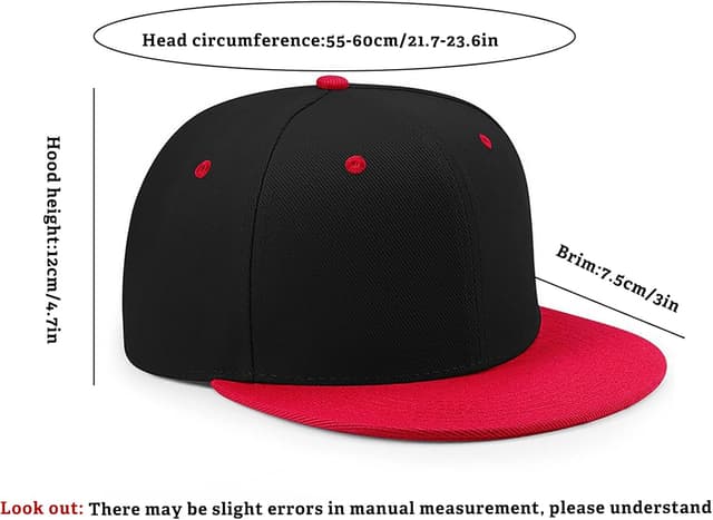 Detalle de WULIQIUQIU unisex snapback hat with flat wide brim