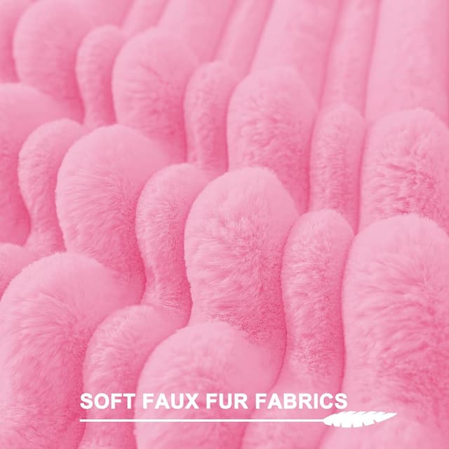 Detalle 2 de Lot de 2 housses de coussin en velours YSTELLAA 60x60 cm (sans rembourrage) – rose à rayures