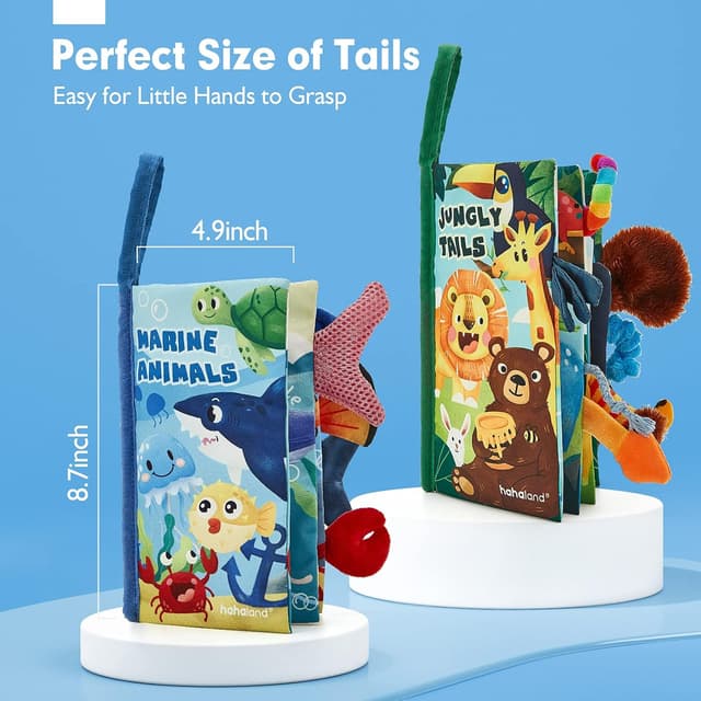 Thumbnail 6 de Hahaland Sensory Toys 0–6 Months Touch Feel Book Red, 2 Pcs 📘