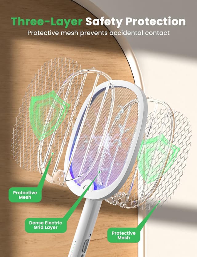 Thumbnail 4 de YISSVIC 2 Racchetta Zanzare Elettrica 4000V