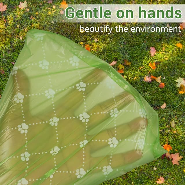 Detalle de Lureon 585 biologisch abbaubare Hundekotbeutel – extra groß, reißfest & auslaufsicher (30 x 22 cm)