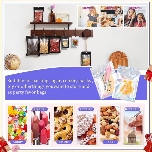 Detalle 2 de Mylar Zip-Beutel 10x15 cm, 100 Stück