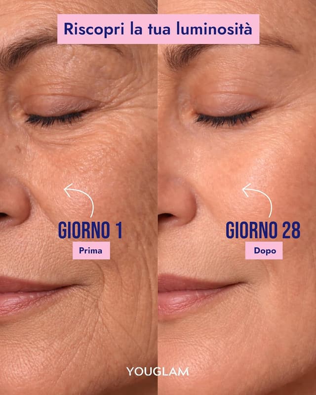 Detalle 2 de YOUGLAM Global Age Crema Viso Antirughe Donna con bakuchiol, acido ialuronico e ribosio – 50 ml