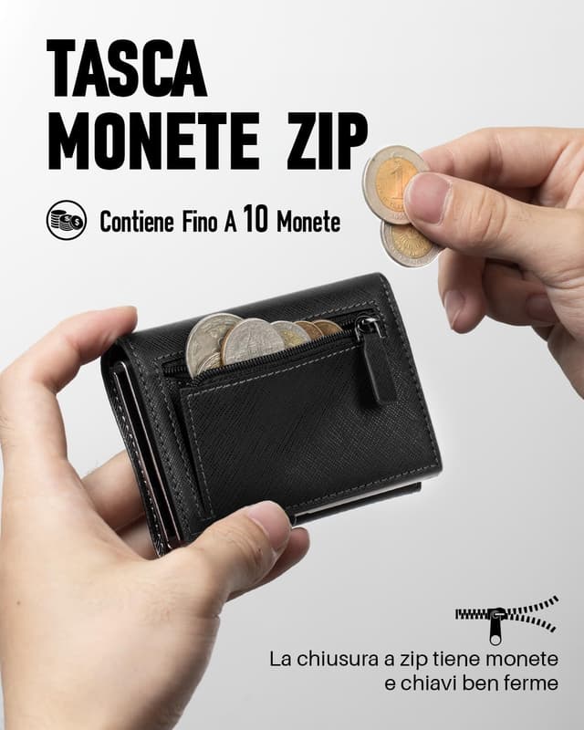 Detalle 2 de MYSHION portafoglio pop up RFID 11 carte