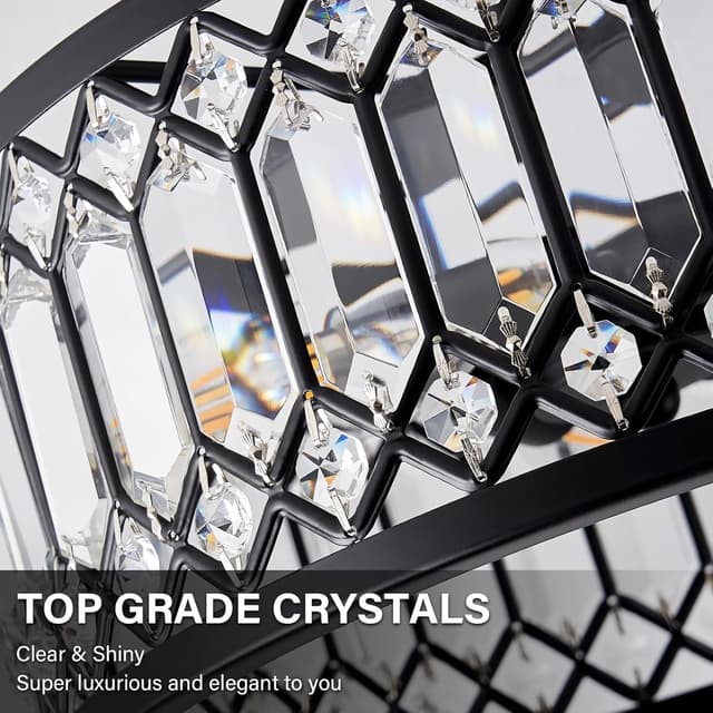 Thumbnail 5 de YURNYQ Crystal Ceiling Light 11.4 in