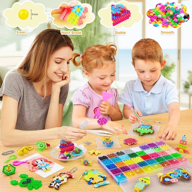 Thumbnail 6 de DIYLAND Wasserperlen Nachfüll Starterset (5 mm) mit Sprühzerstäuber, 40 Farben und Geschenkbox