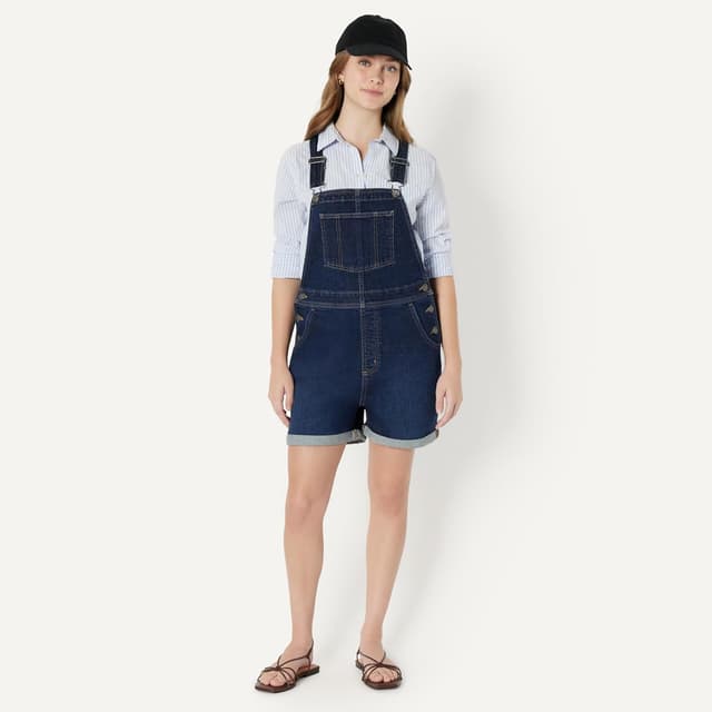 Detalle de Amazon Essentials Damen Washed Cotton Baseball Cap – klassische 6-Panel-Gorra mit verstellbarem Metallverschluss