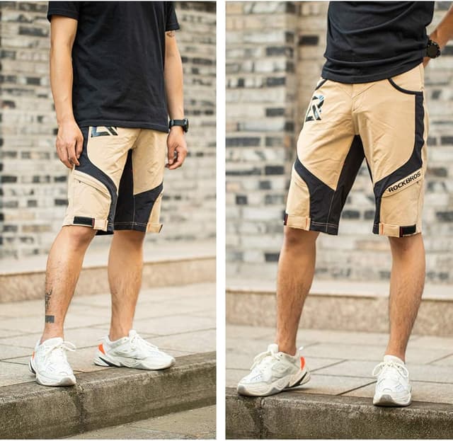 Detalle de ROCKBROS Pantaloncini MTB 2 in 1 imbottiti