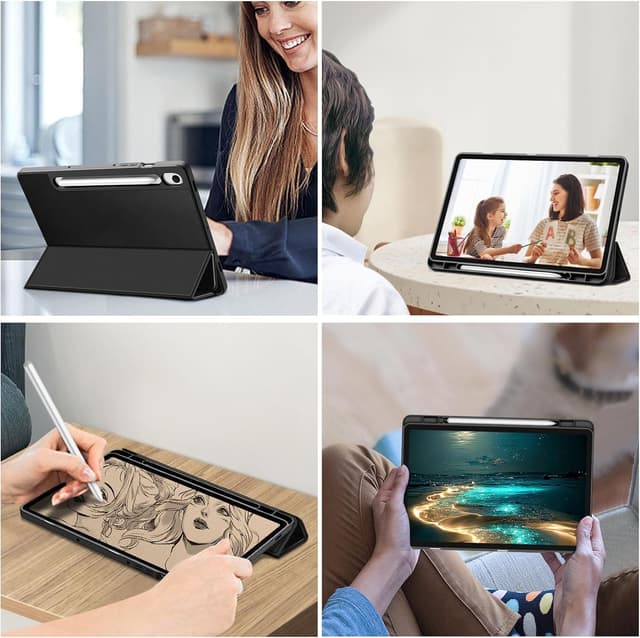 Thumbnail 6 de Fintie Hülle für Samsung Galaxy Tab S10 Lite/S10 FE/S9 FE & S9 10,9–11 Zoll – Ultradünne Soft-TPU Rückseite mit Stifthalter und Auto Schlaf/Wach, Schwarz