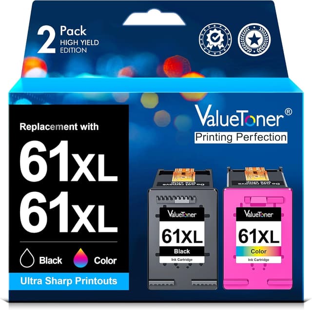 Detalle de Valuetoner 61XL ink cartridges 2-pack đź–¨