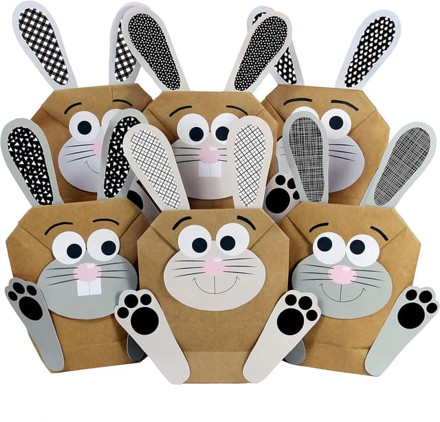 Detalle de Papierdrachen Osterhasen Tüten DIY 12 Stück