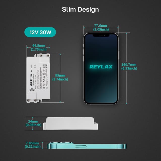 Thumbnail 2 de REYLAX 12V constant voltage LED driver 30W