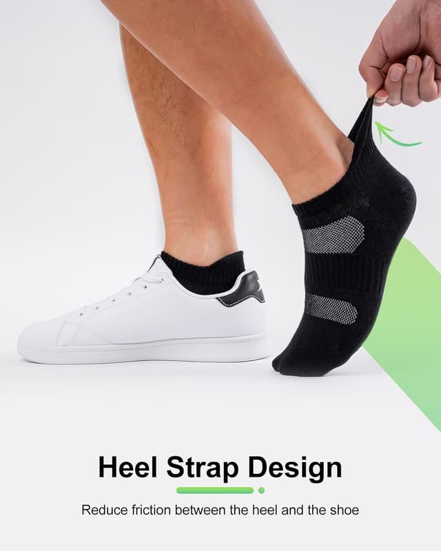 Detalle de Niorasen Calzini Uomo 10 Paia traspiranti (cotone, corti) per lavoro, passeggiate e casual