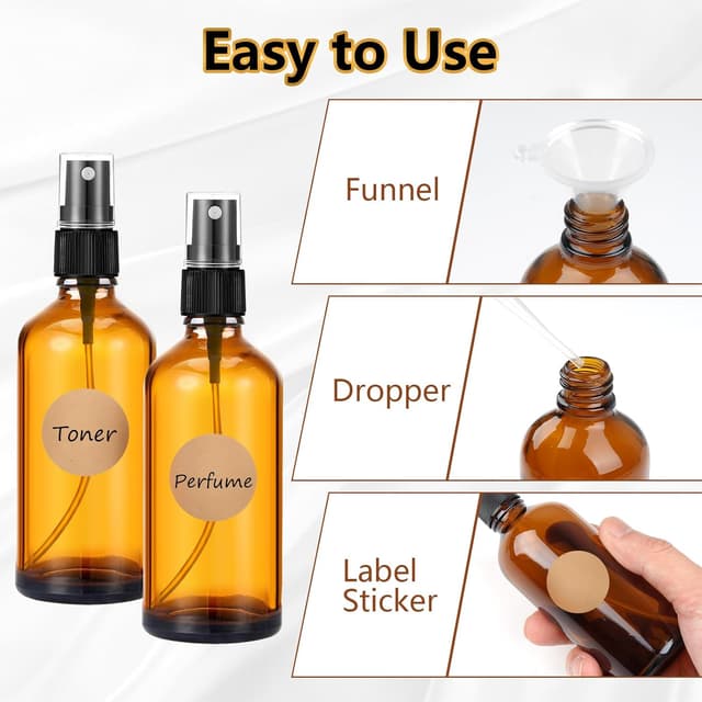 Detalle 2 de 100ml amber fine mist spray bottles