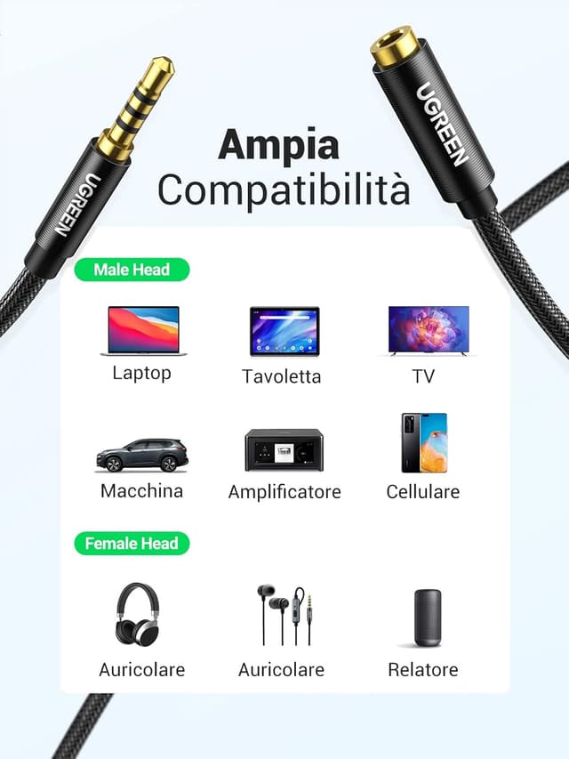 Thumbnail 6 de UGREEN Cavo Prolunga 3,5mm 2m