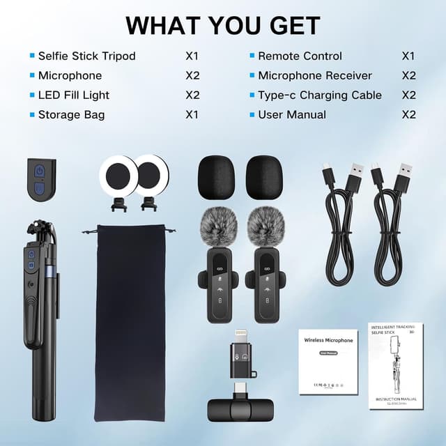 Detalle de Content Creator Vlogging Kit Tripod 70-inch