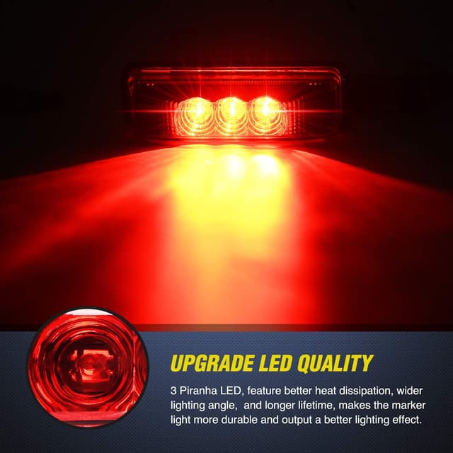 Detalle de Nilight TL-32 3 LED Trailer Red Marker Lights ๐