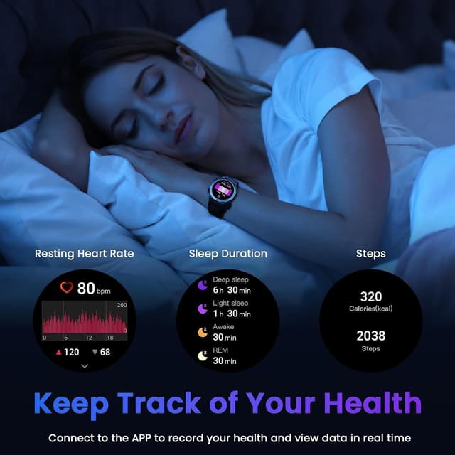 Detalle 2 de Military Smart Watch for Men (Answer/Make Calls) – 1.39" Fitness Tracker with Heart Rate, SpO2, Sleep & 110+ Sports Modes