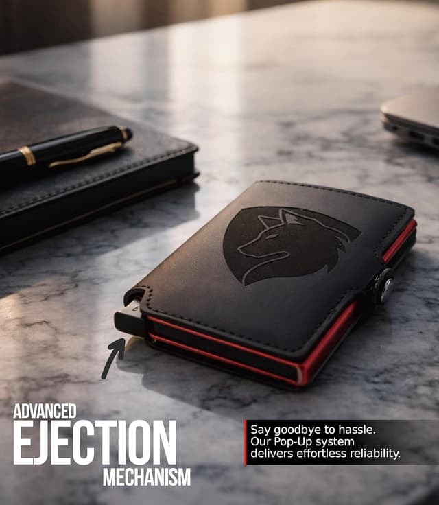 Detalle de TMillions Smart RFID Blocking Wallet for Men with GripLock and Smart Pop-Up Money Clip