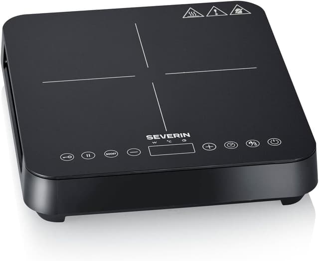 Detalle de Severin KP 1026 : plaque de cuisson à induction 2 000 W vitrocéramique, thermostat jusqu’à 240°C