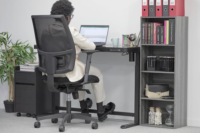 Detalle de Iris Ohyama Mobile CX-4: libreria angolare da parete in legno da 40 cm, 4 livelli (grigio)