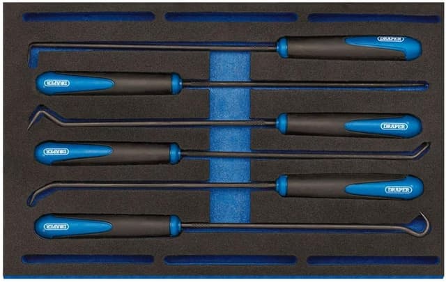 Detalle de Draper 63494 Long Reach Hook and Pick 6 Piece Set with 1/4 Drawer EVA Tray