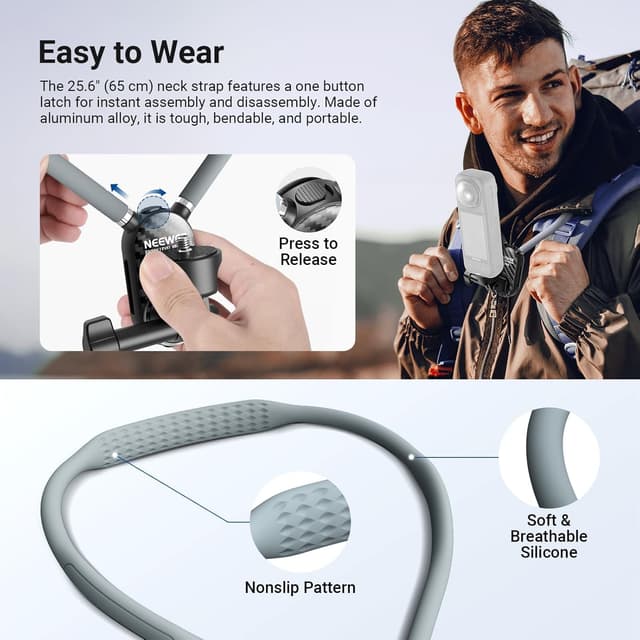 Detalle de NEEWER neck mount for POV vlogging GP49